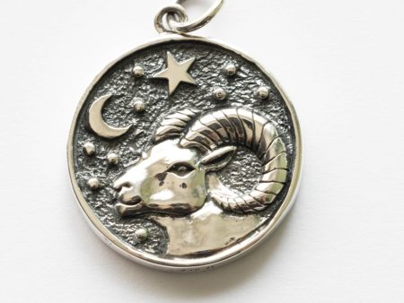 925 Sterling Silver Astrology Aries Pendant