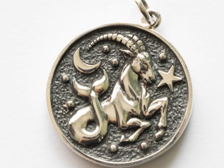 925 Sterling Silver Astrology Capricorn Pendant