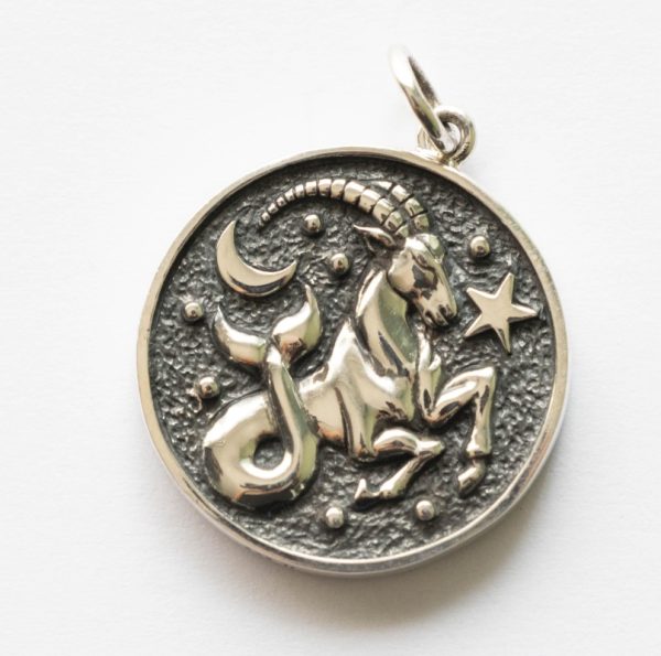 925 Sterling Silver Astrology Capricorn Pendant