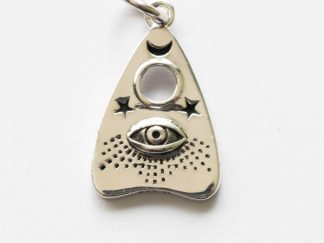 925 Sterling Silver Ouija Planchette Charm with All Seeing Eye Charm