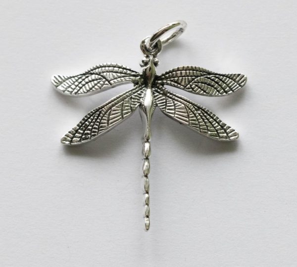 925 Sterling Silver Large Dragonfly Charm