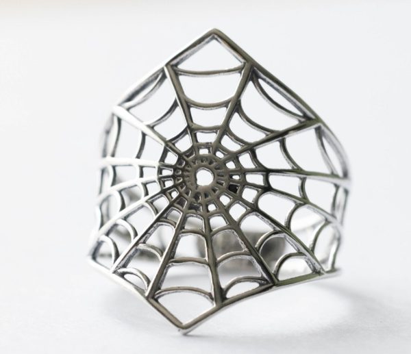 925 Sterling Silver Spiderweb Ring