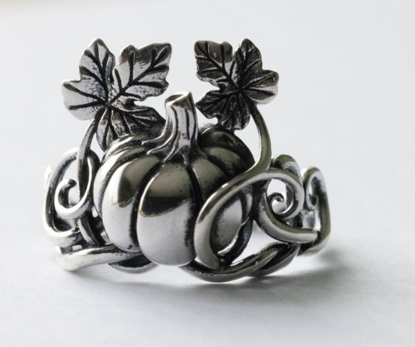 925 Sterling Silver Pumpkin Vine Ring