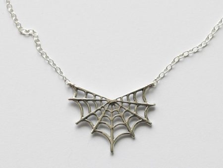 925 Sterling Silver Spiderweb Festoon Necklace