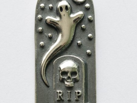925 Sterling Silver Ghost in Graveyard Charm