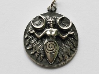 925 Sterling Silver Moon Goddess Coin Charm