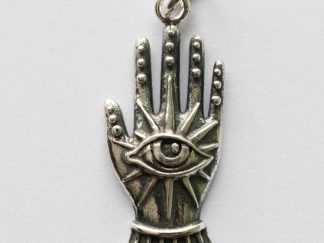 925 Sterling Silver Hand With Eye Charm