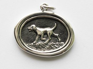 925 Sterling Silver Wax Seal Running Dog Charm