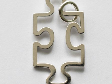 925 Sterling Silver Puzzle Piece Charm