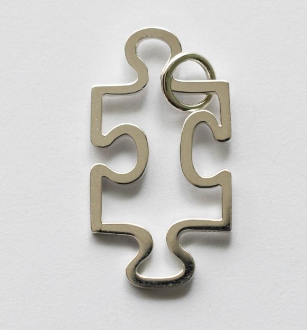 925 Sterling Silver Puzzle Piece Charm