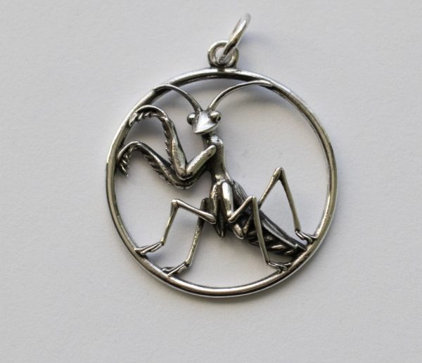 925 Sterling Silver Praying Mantis Charm