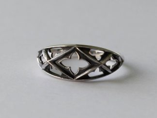 925 Sterling Silver Gothic Marquis Ring