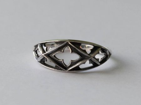 925 Sterling Silver Gothic Marquis Ring