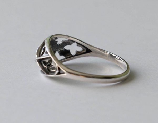 925 Sterling Silver Gothic Marquis Ring - Image 2