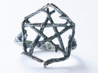 925 Sterling Silver Pentagram Branch Ring