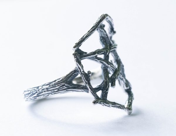 925 Sterling Silver Pentagram Branch Ring - Image 2