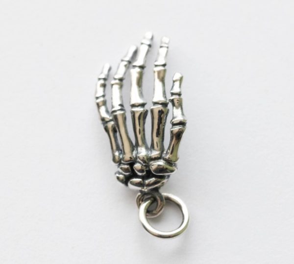 925 Sterling Silver Skeleton Hand Charm