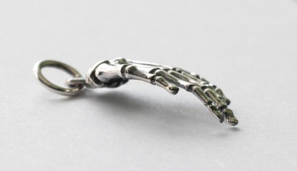 925 Sterling Silver Skeleton Hand Charm - Image 2