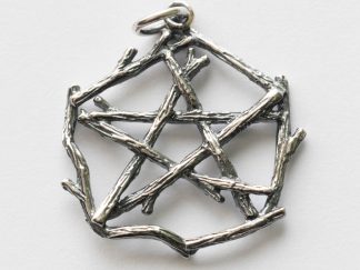 925 Sterling Silver Pentagram Branch Charm