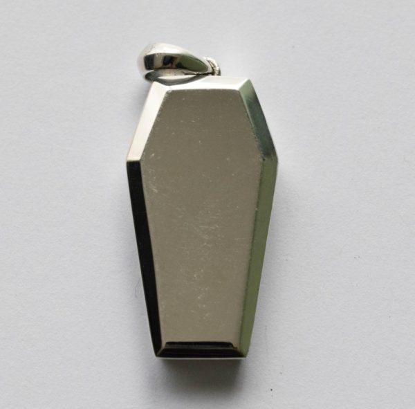 925 Sterling Silver Coffin Locket Charm