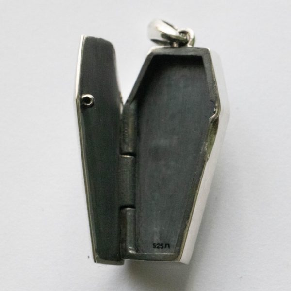 925 Sterling Silver Coffin Locket Charm - Image 2