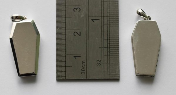 925 Sterling Silver Coffin Locket Charm - Image 4