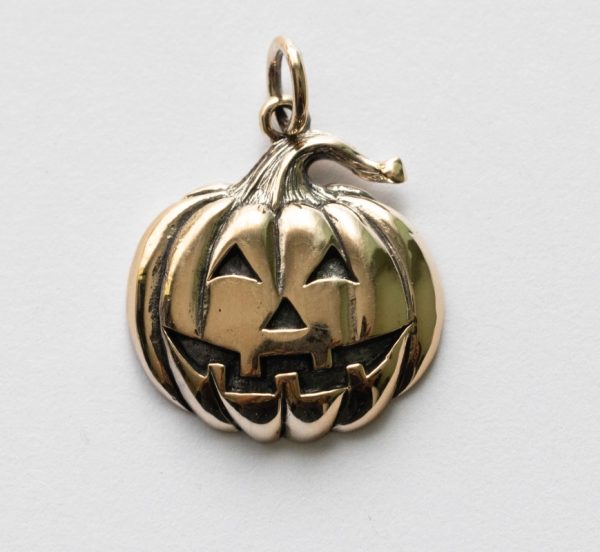 Bronze Jack o Lantern Charm