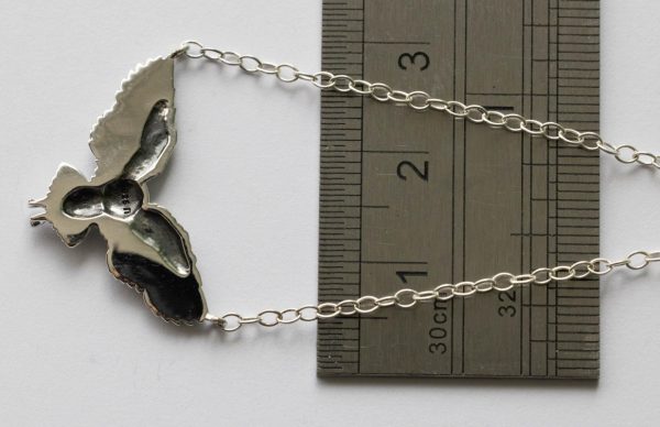 925 Sterling Silver Flying Owl Festoon Necklace - Image 3