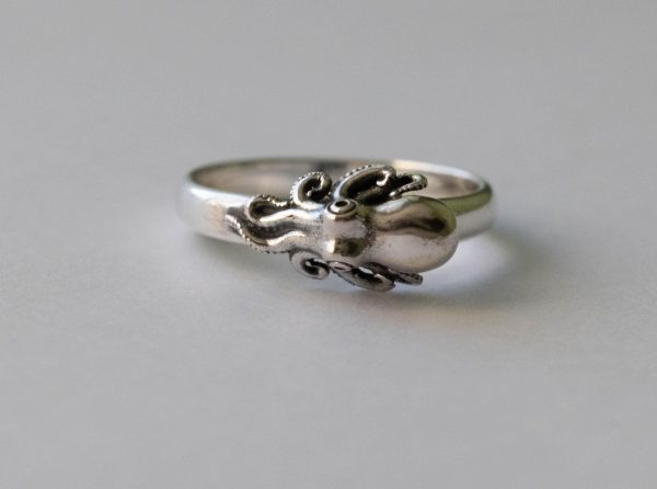 925 Sterling Silver Baby Octopus Ring