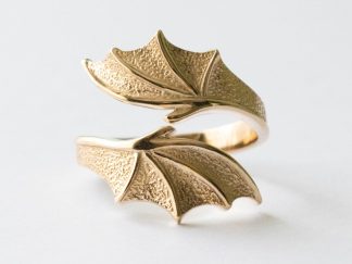 Bronze Bypass Dragon Wing Adjustable Ring