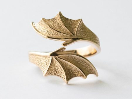 Bronze Bypass Dragon Wing Adjustable Ring