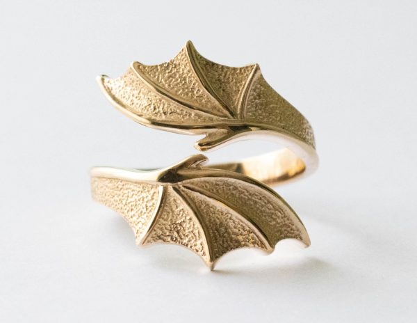 Bronze Bypass Dragon Wing Adjustable Ring