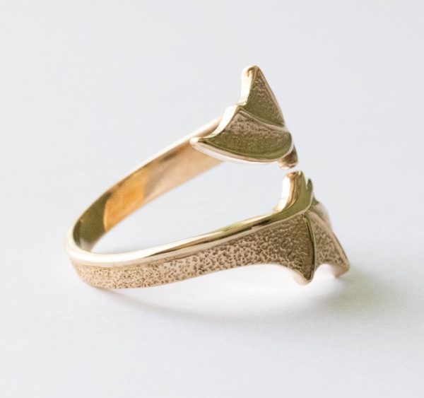 Bronze Bypass Dragon Wing Adjustable Ring - Image 2