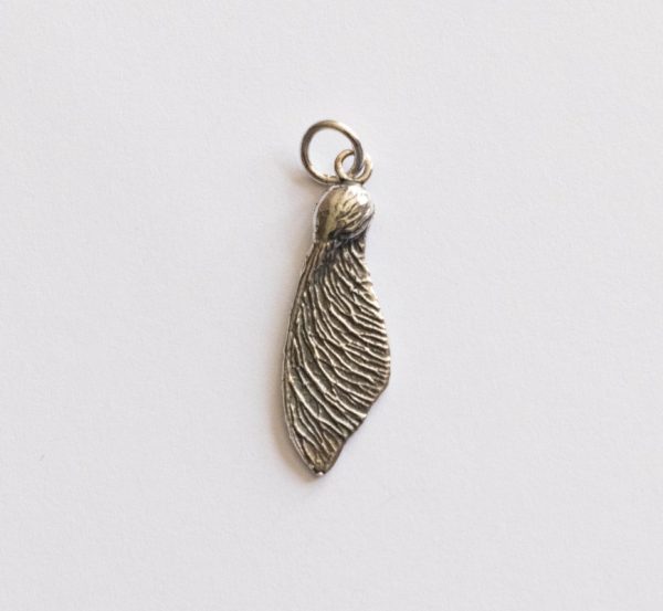 925 Sterling Silver Maple Seed Pod Charm