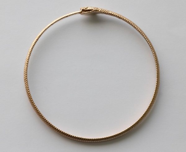 Bronze Ouroboros Bangle Bracelet