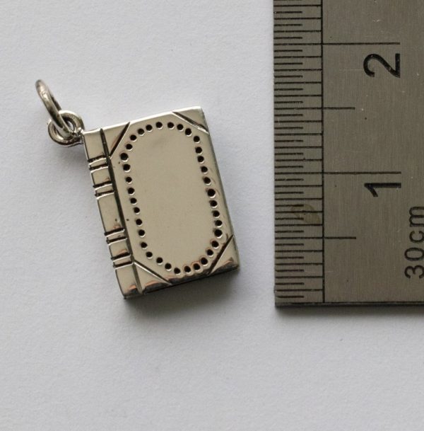 925 Sterling Silver Book Charm