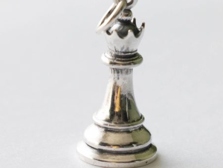 925 Sterling Silver Queen Chess Piece Charm