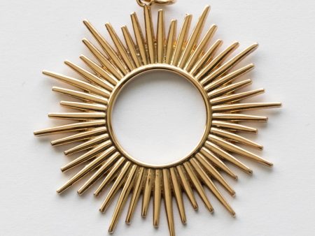 Bronze Spikey Sun Pendant