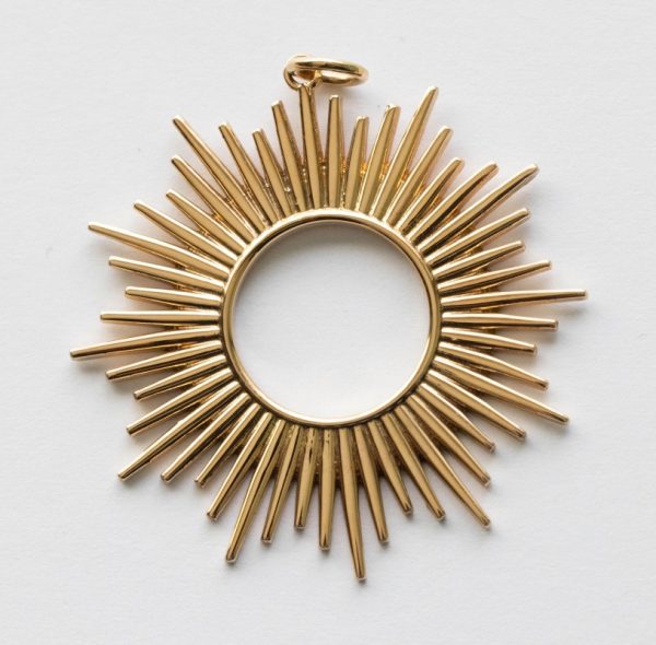 Bronze Spikey Sun Pendant