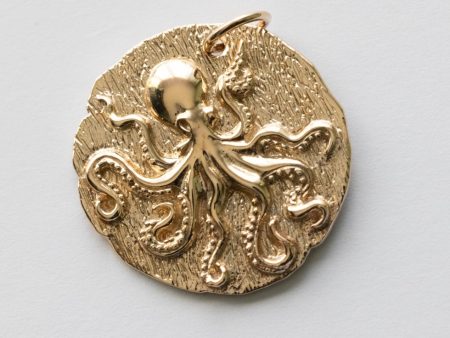 Bronze Octopus Coin Pendant