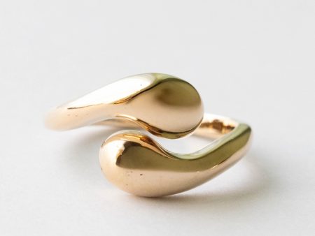 Bronze Adjustable Teardrop Swirl Ring