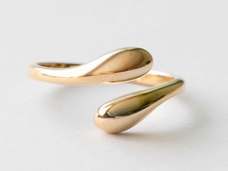 Bronze Adjustable Teardrop Ring