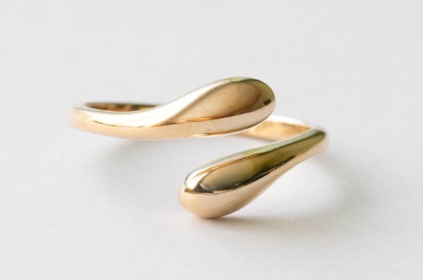 Bronze Adjustable Teardrop Ring