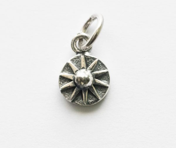 925 Sterling Silver Mini Sun Coin Charm