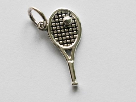 925 Sterling Silver Tennis Racket with Tennis Ball Charm