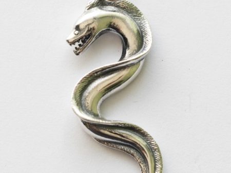 925 Sterling Silver Moray Eel Pendant