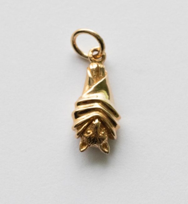 Bronze Small Hanging Bat Charm