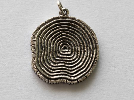 925 Sterling Silver Tree Growth Ring Pendant
