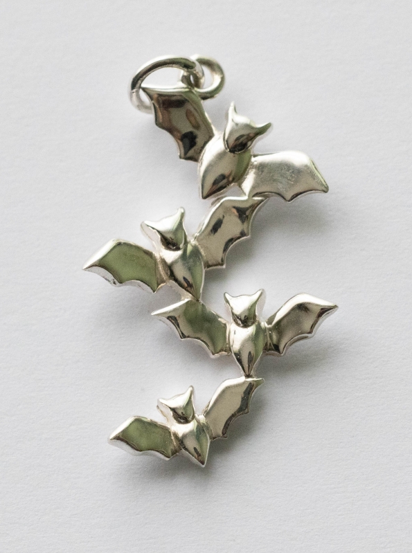 925 Sterling Silver Bat Cluster Charm