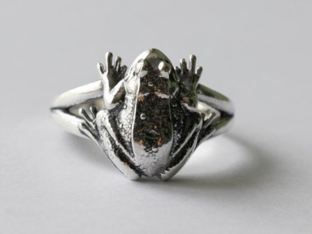 925 Sterling Silver Frog Ring